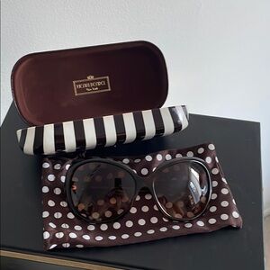 Henri Bendel Brown and Tan Sunglasses Elegant Design
